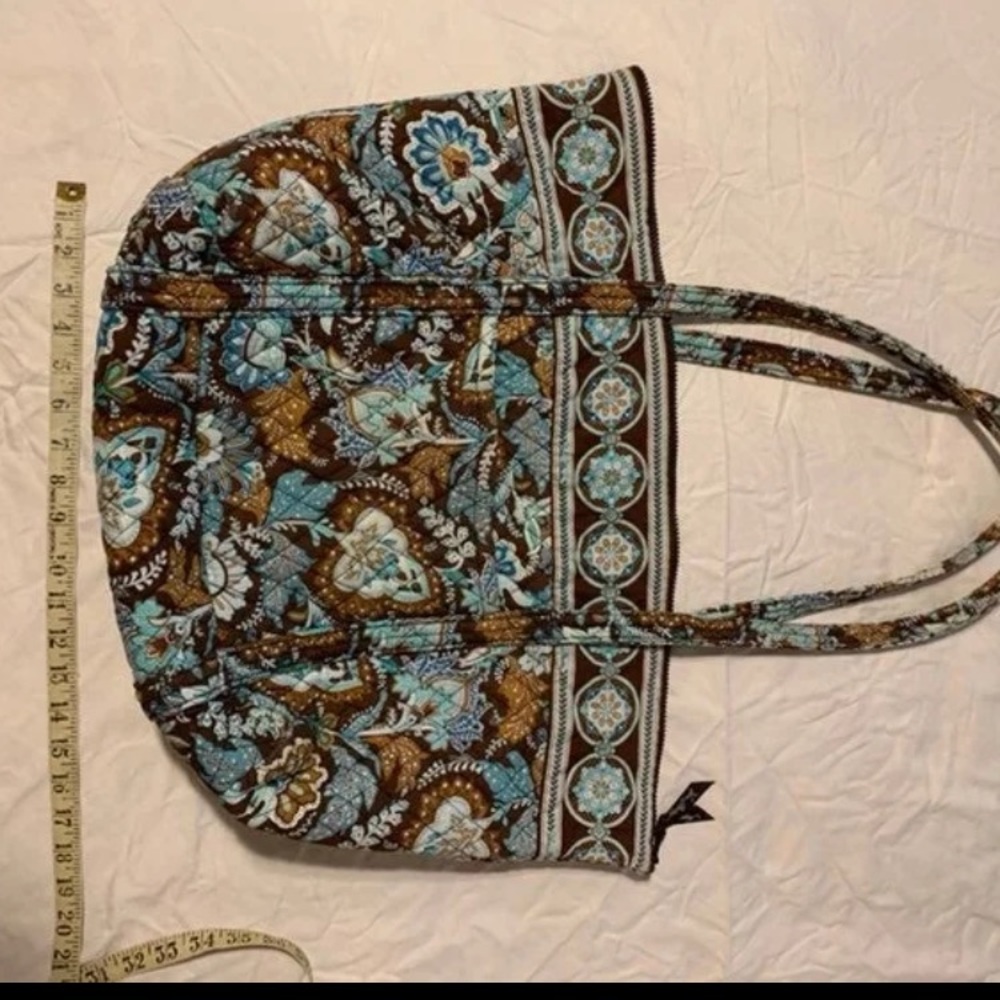 Medium Vera Bradley Zipper Tote In Java Blue - image 3